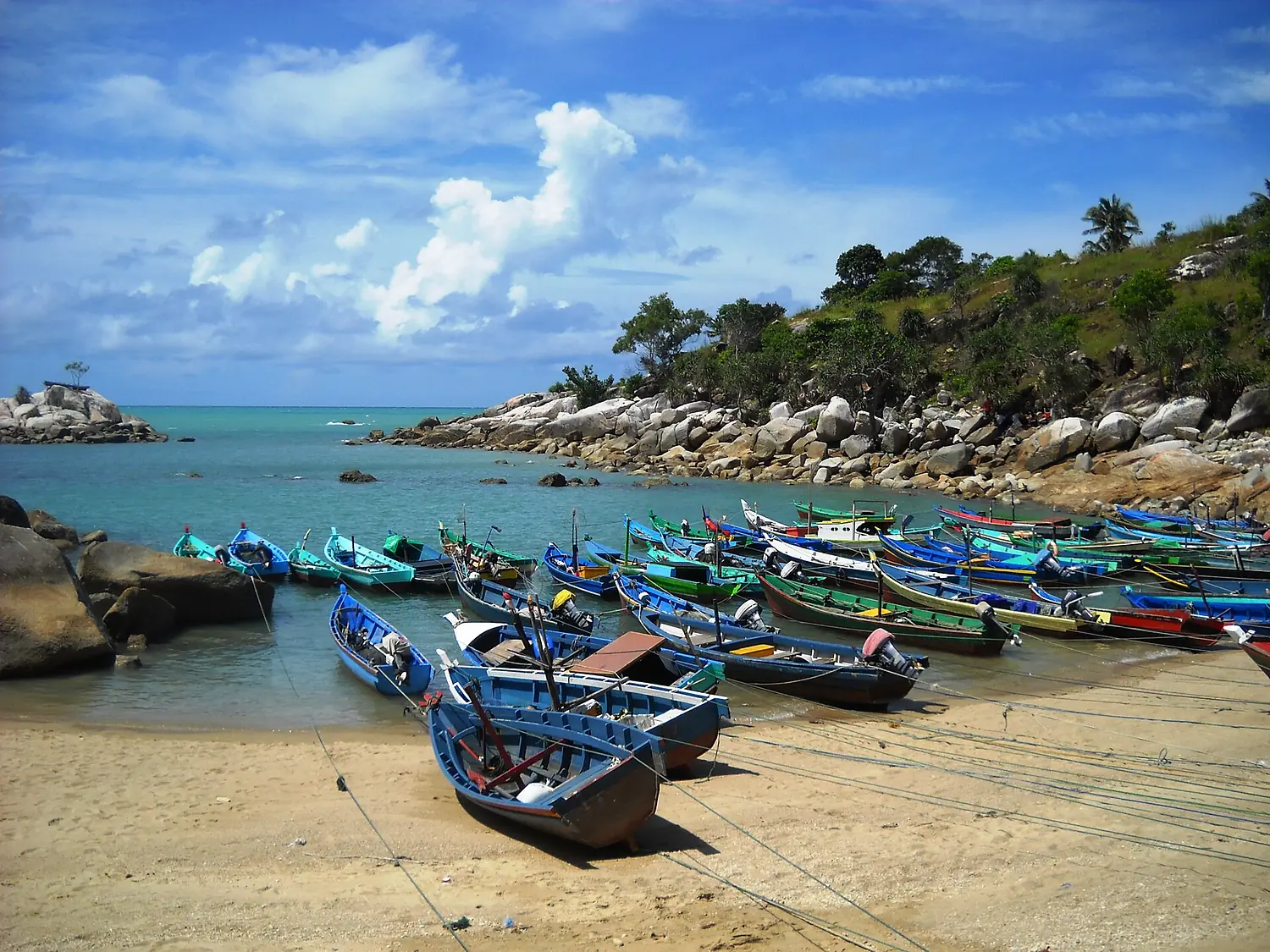 Perahu Nelayan di Bangka
