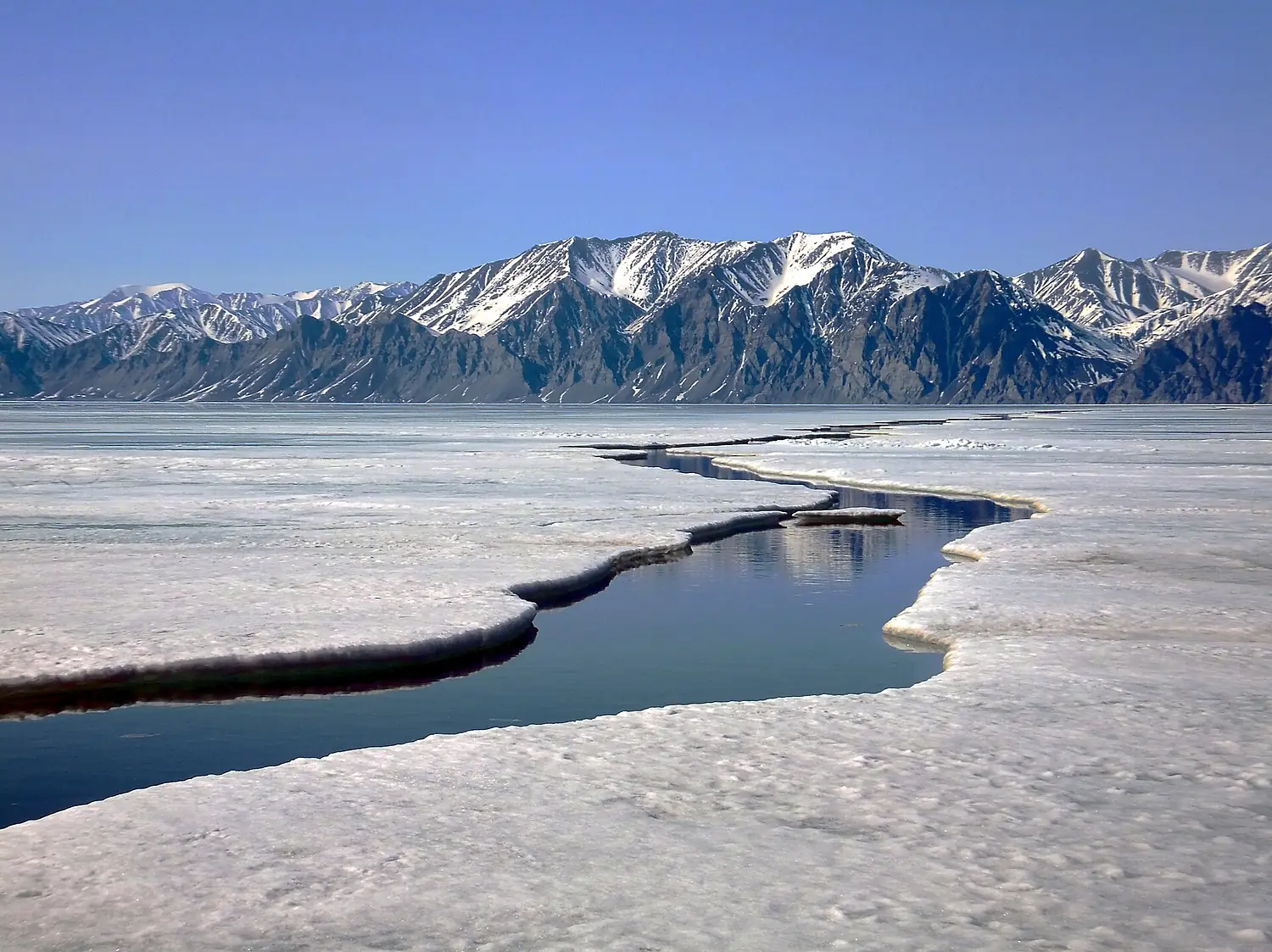 Bylot Island from sea ice
