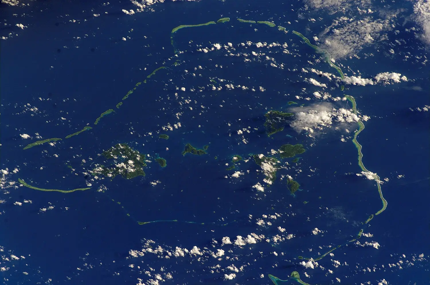 Chuuk Islands from ISS
