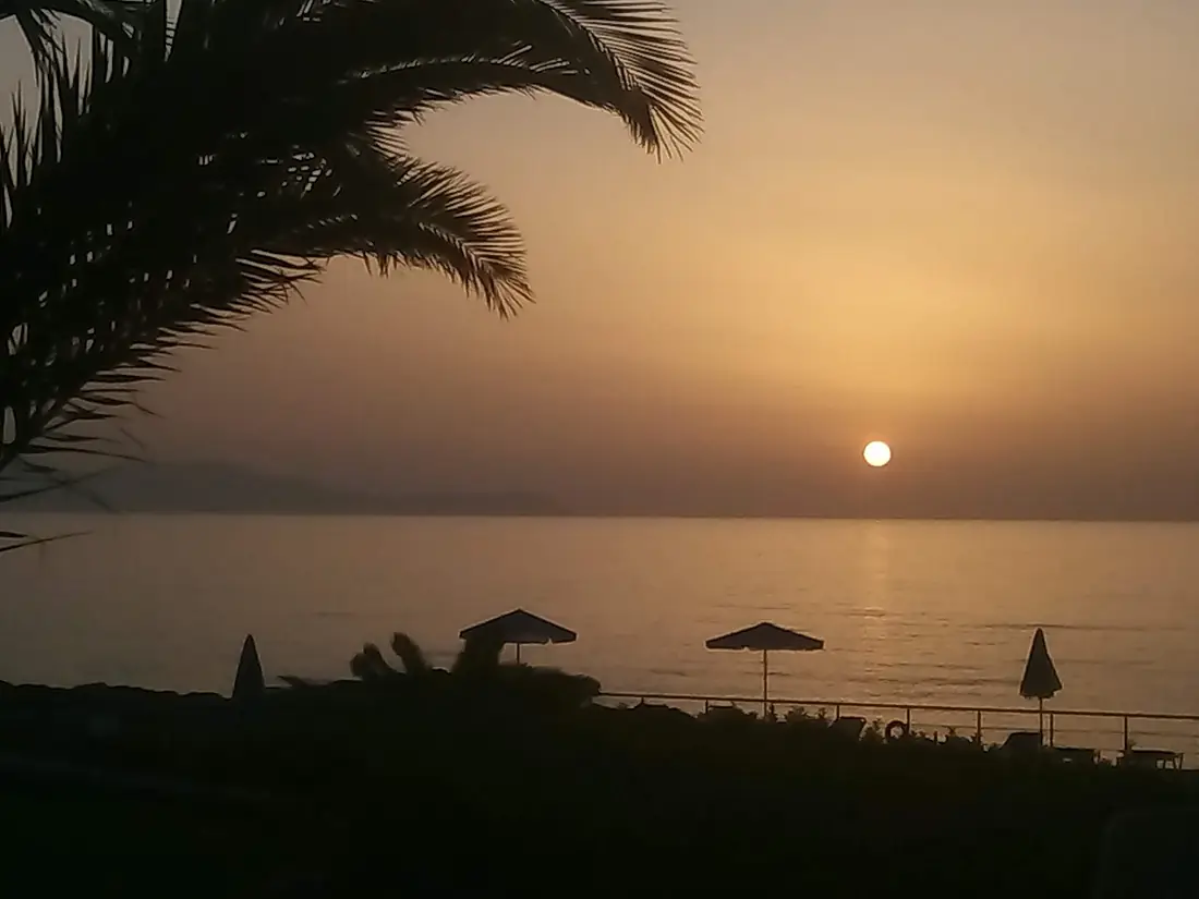 Mediterranean sea view seen from Crete
