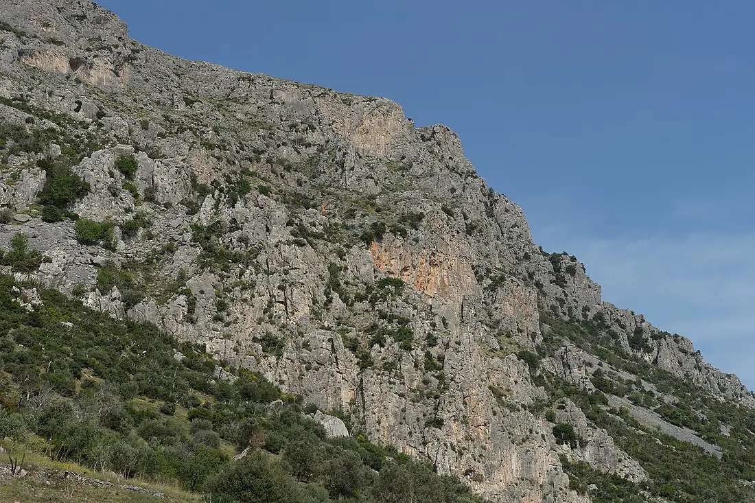 Cliffs over Eretria Euboea Greece