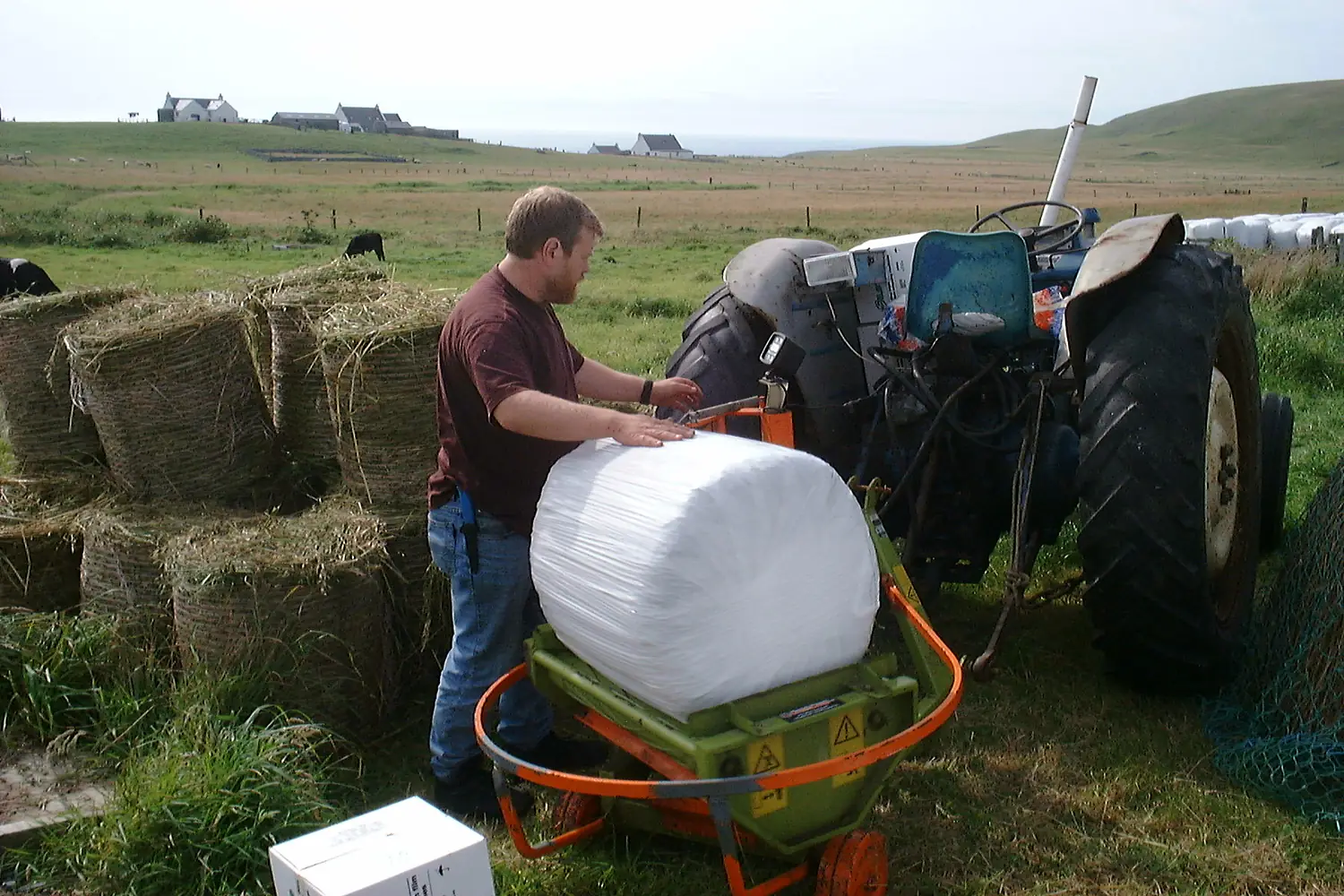 Bale wrapping, Fair Isle 2001 - a
