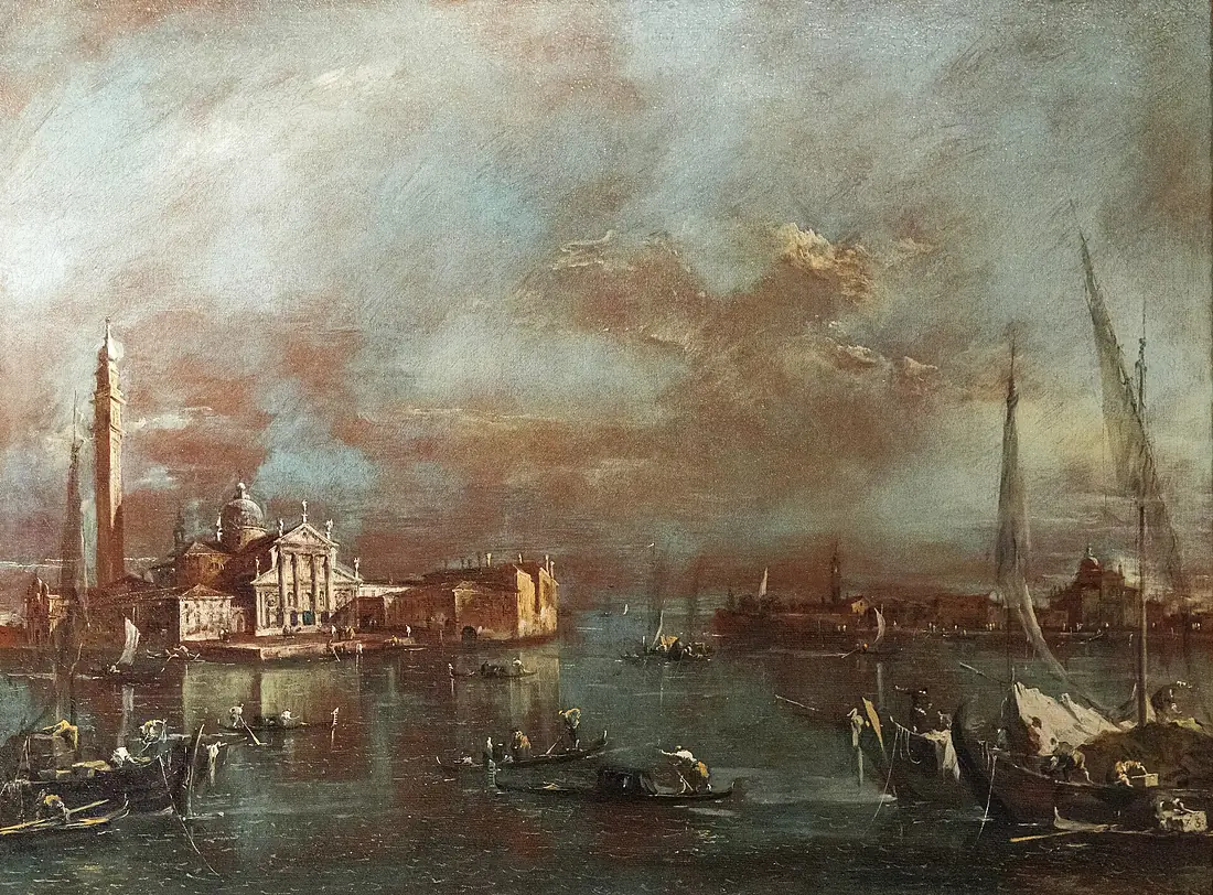 (Venice) St Mark’s Basin with the Island of San Giorgio and the Giudecca - Francesco Guardi