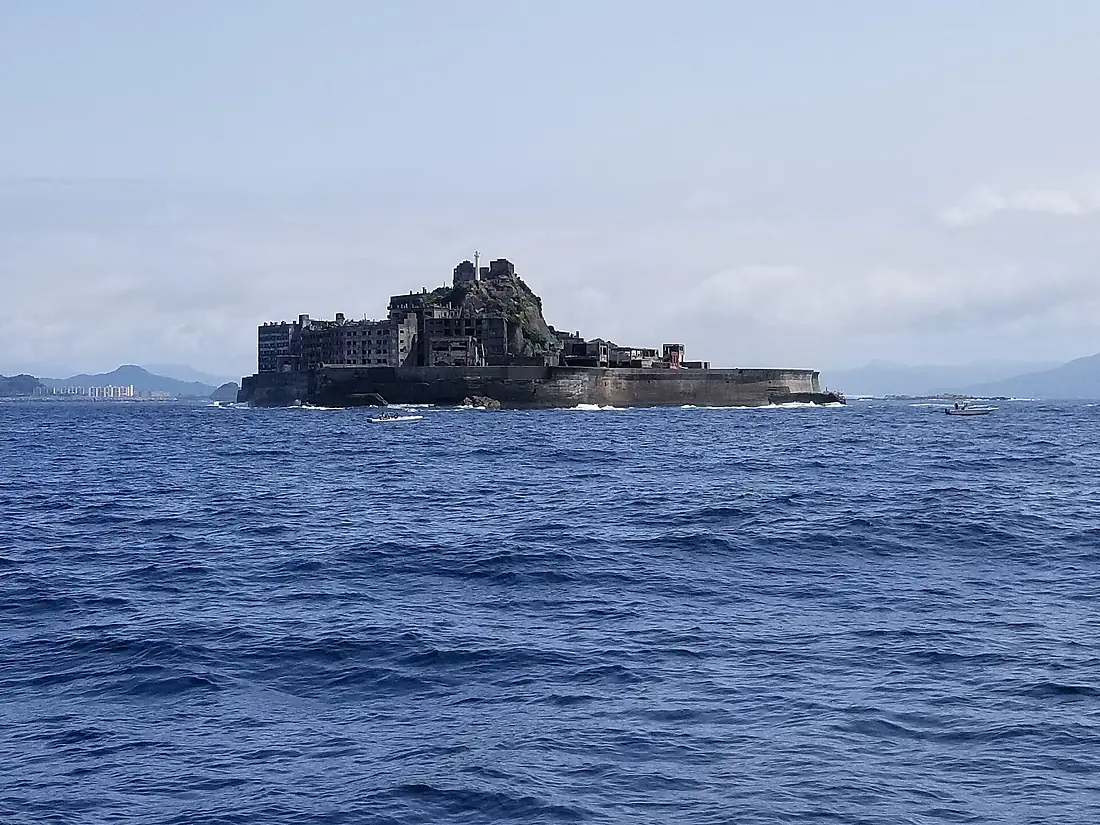 From the sea Hashima Island August 2017.C