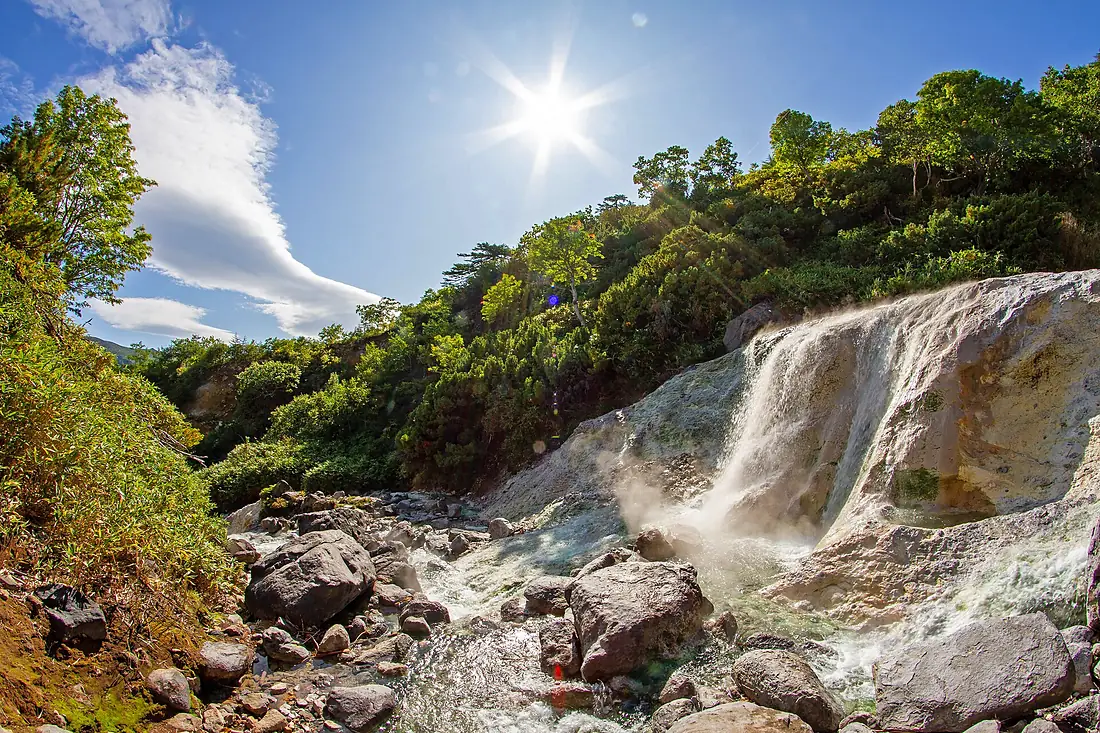 Iturup Baransky volcano Hot Springs