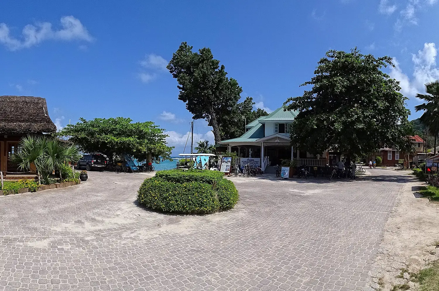 La Passe town centre on La Digue