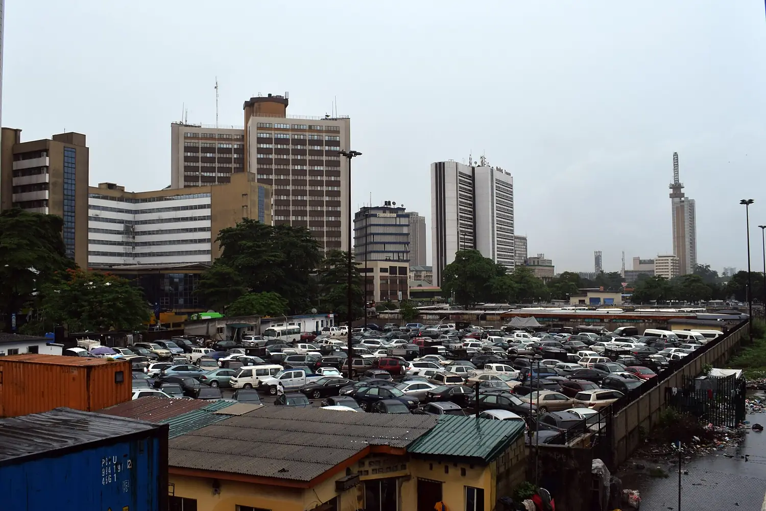 Aerial view of CMS, Lagos Island East, Lagos-Nigeria