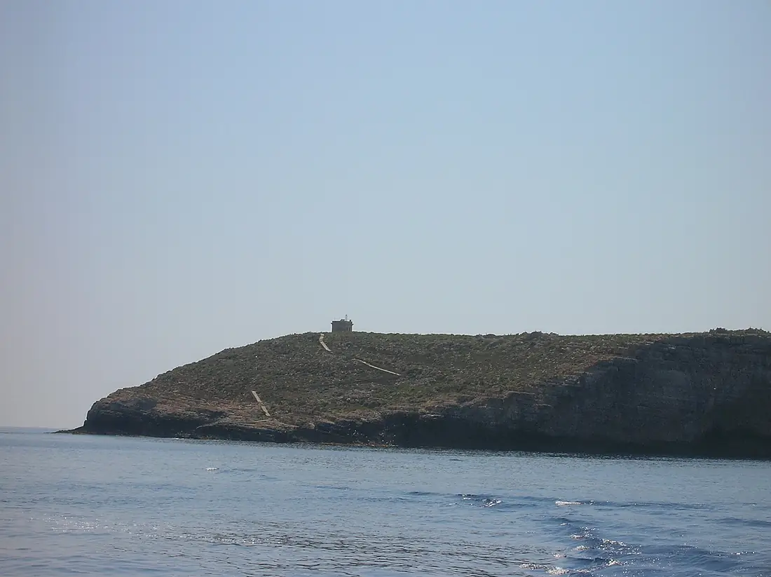 Lampione Island Lighthouse and Path