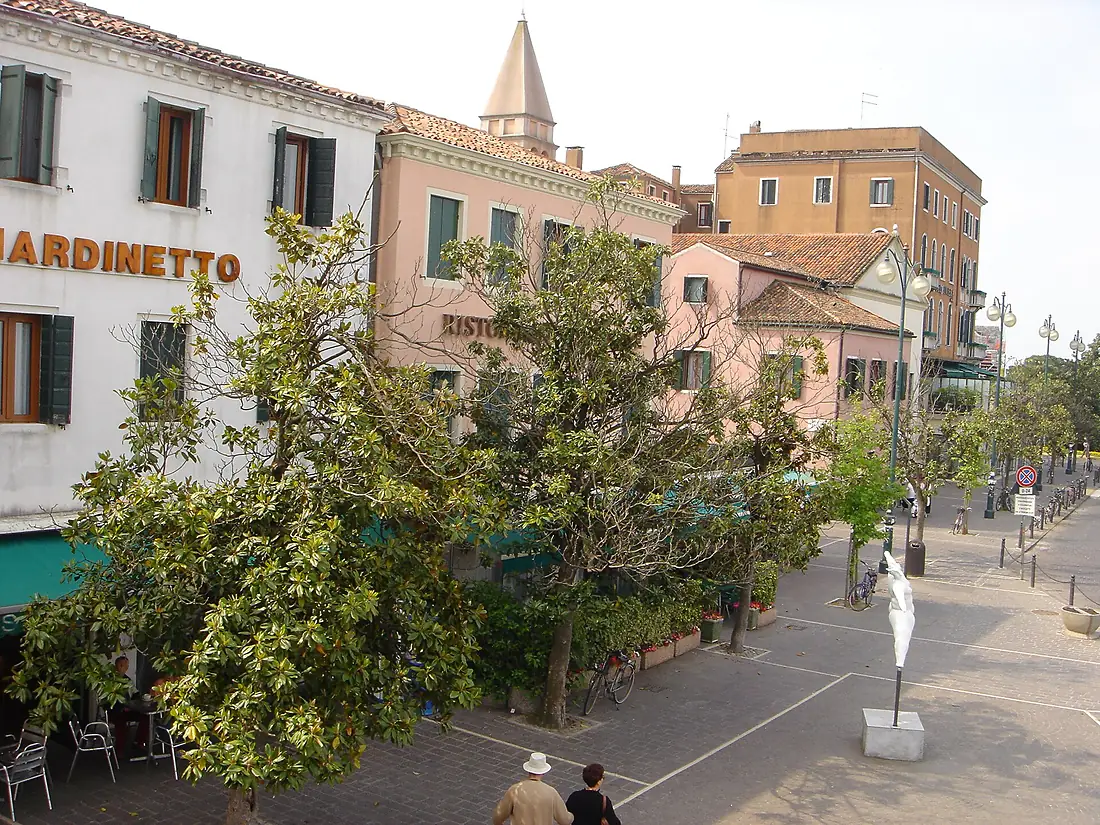 A view of Piazzale S.M. Elisabetta, on the Island of Lido in Venice, Italy