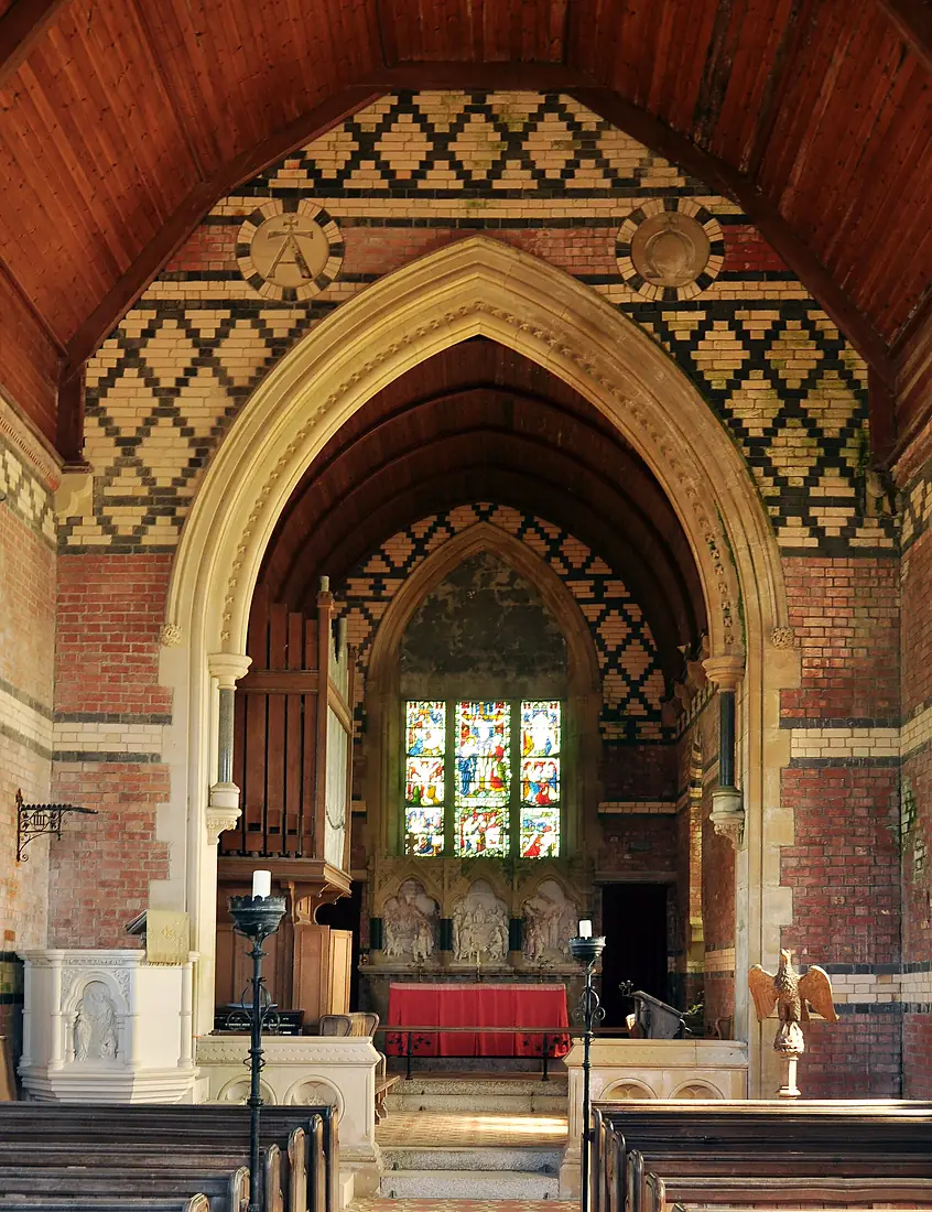 Interior of St Helena's church, Lundy