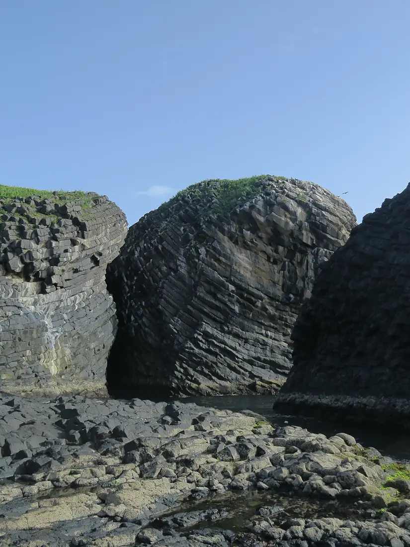 Couches volcaniques sur l'Ile de la Madeleine