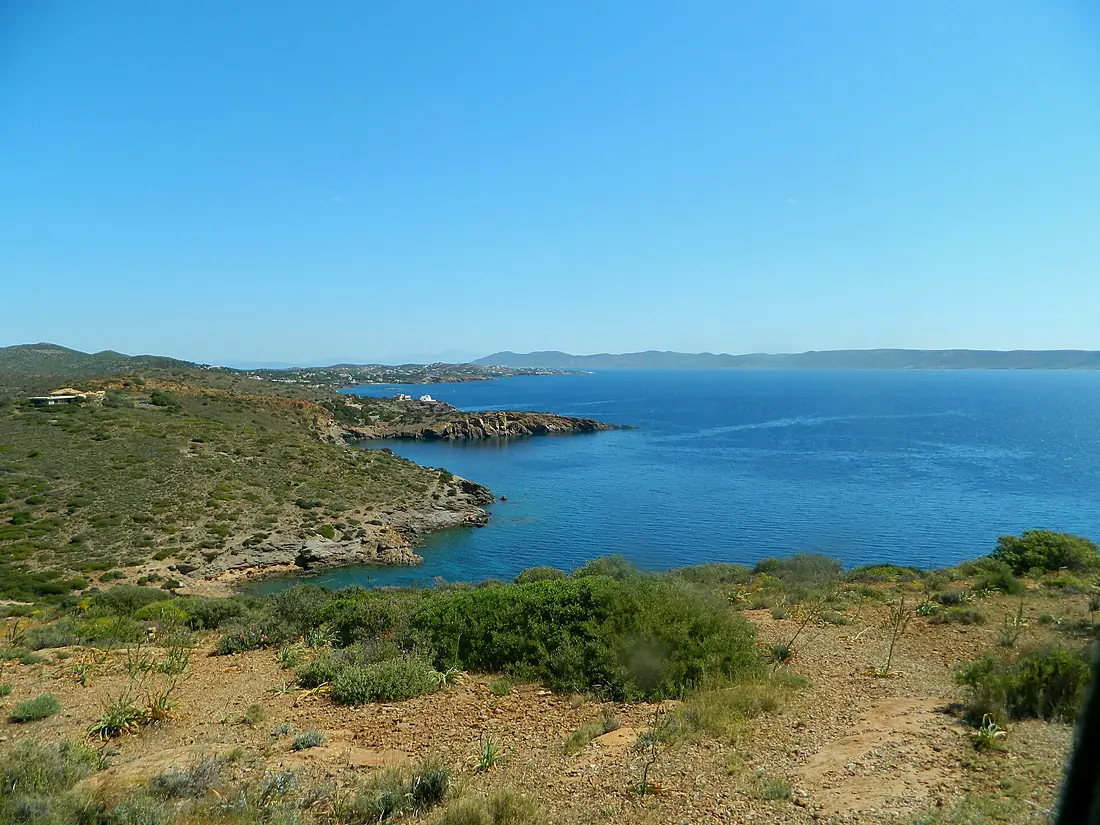 Sounion view to the Makronisos