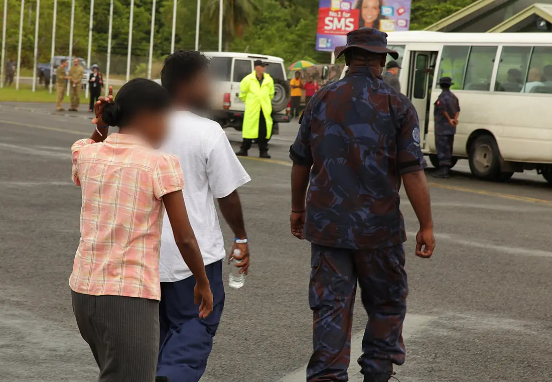 First arrivals at Manus Island Airport (8204043801)