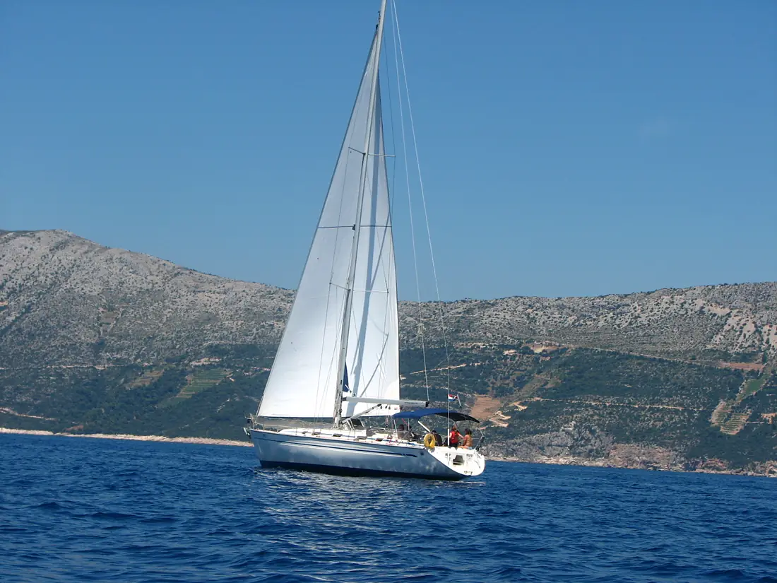 Sailing on southern side of island Murter
