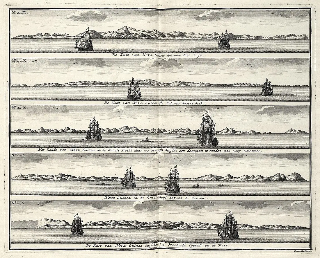 AMH-7223-KB Five views of the coast of New Ireland