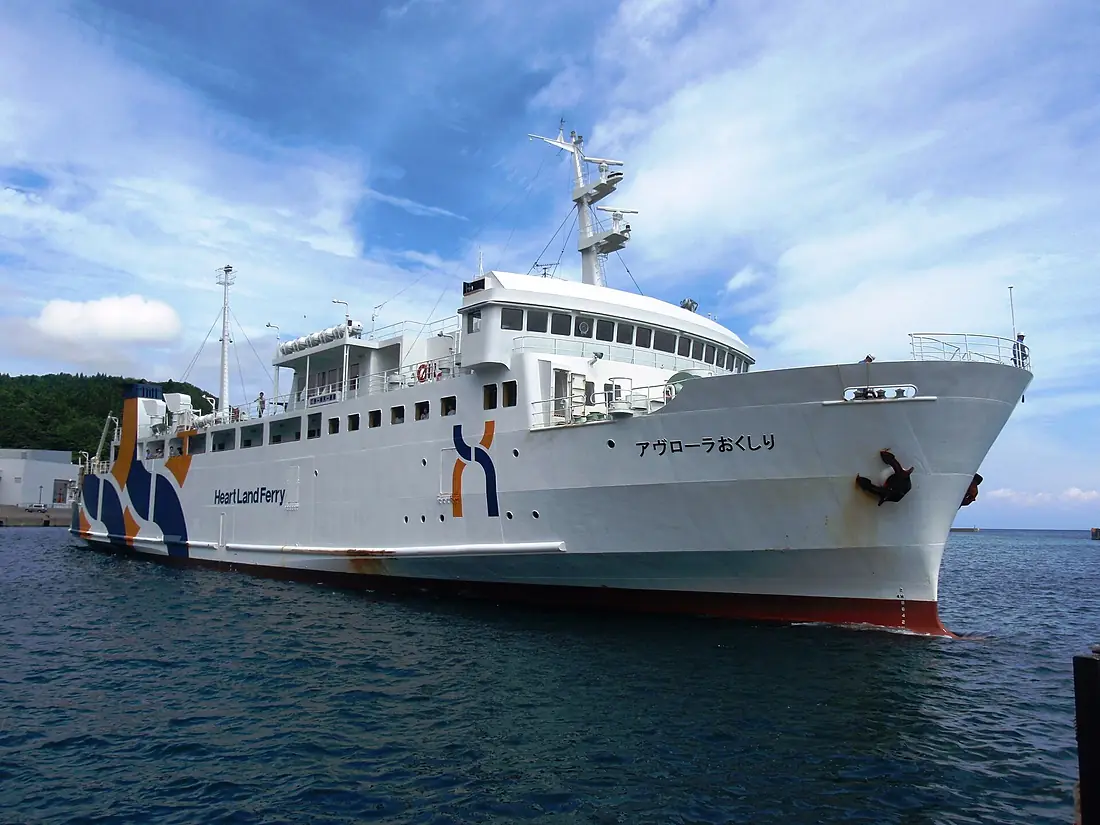 Avrora Okushiri in Okushiri port