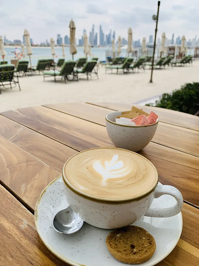A beautiful view of Marina from Palm with coffee