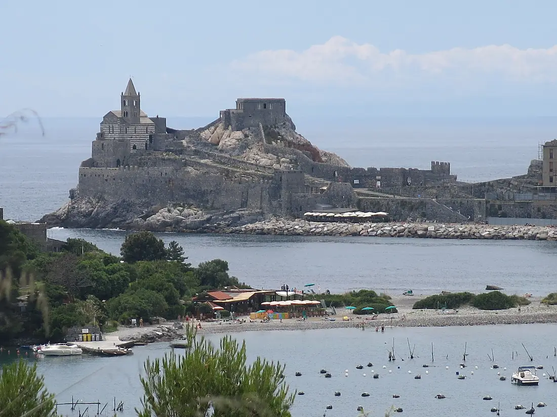 Beach of Palmaria island (Liguria, Italy)