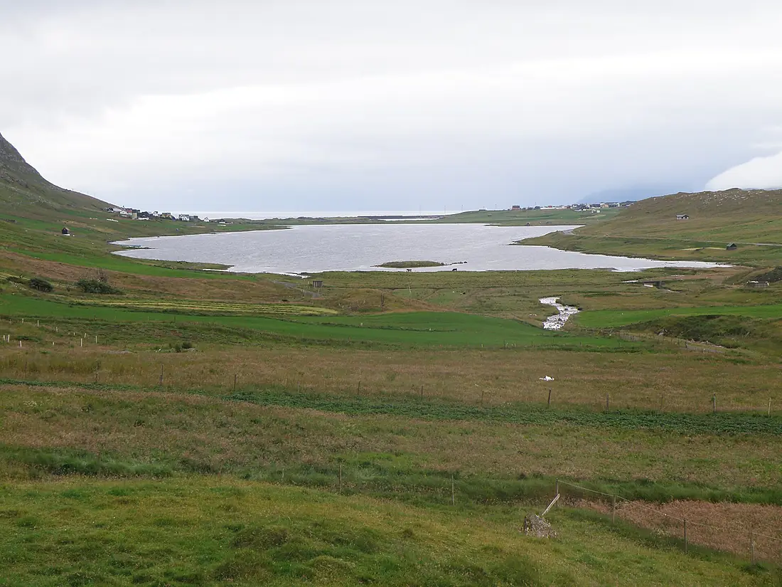 Sandsvatn a Lake on Sandoy in the Faroe Islands