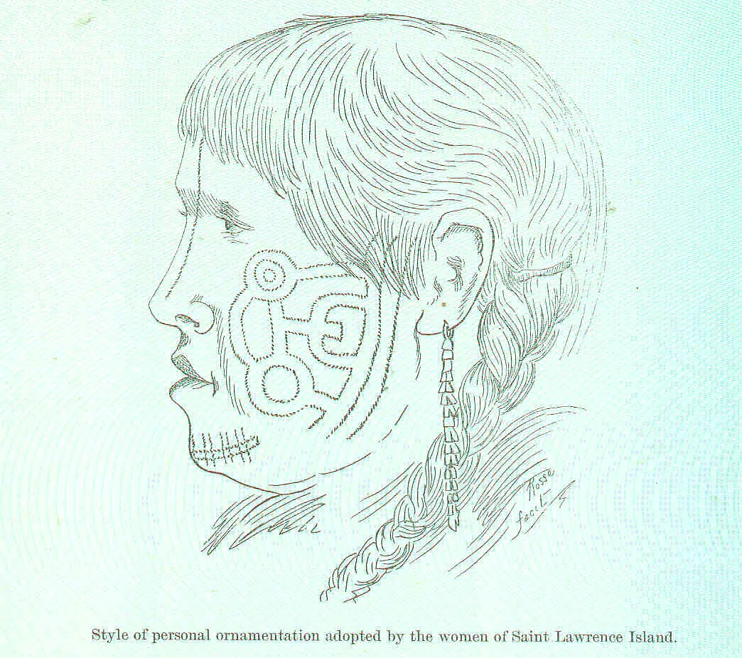 FMIB 46839 Style of personal ornamentation adopted by the women of Saint Lawrence Island