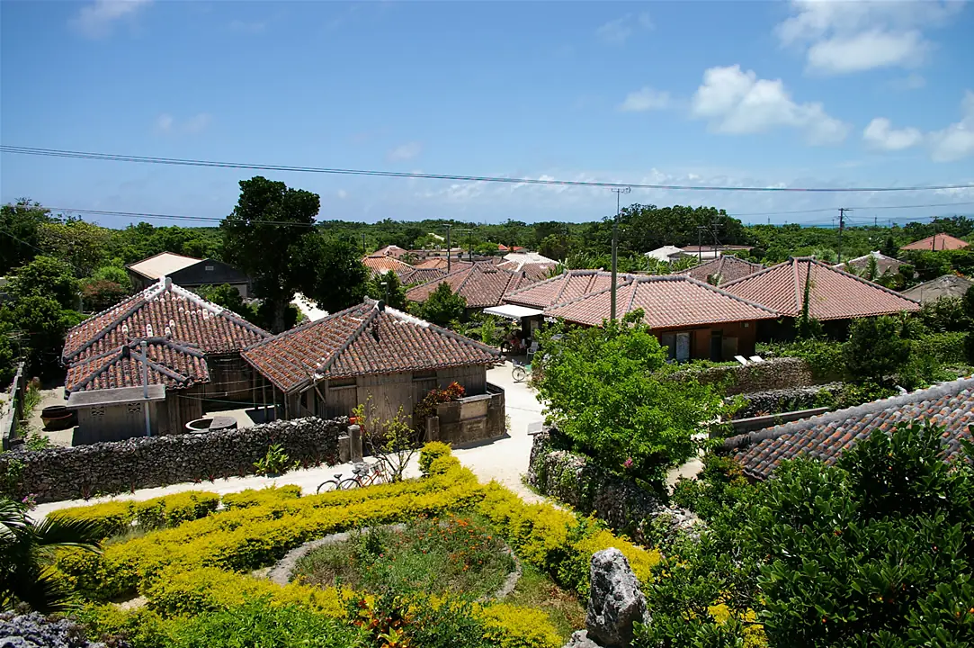 Village in Taketomi Island - located at southwest Japan