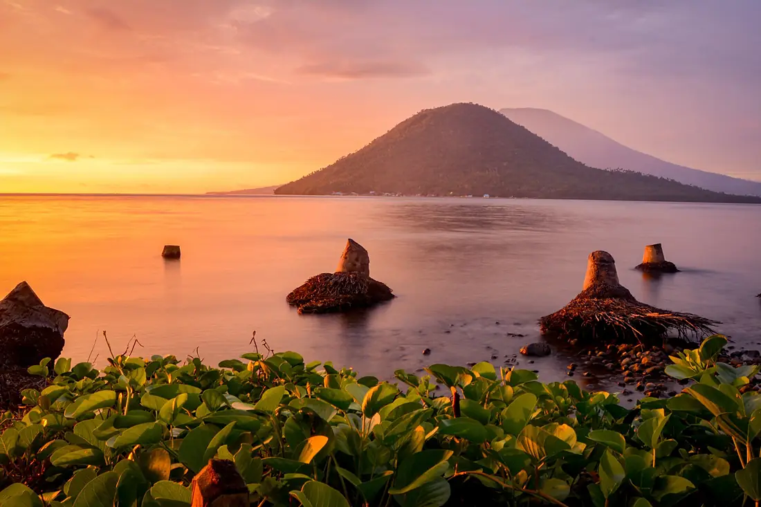 Sunset at Ternate and Tidore Islands, Maluku