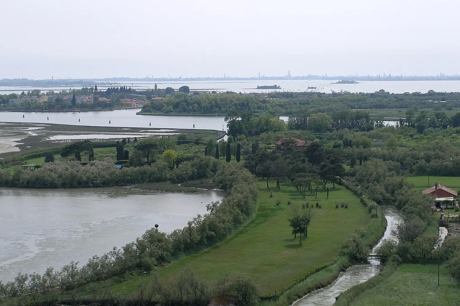 Venetian lagoon as seen from Torcello island, Torcello, Italy