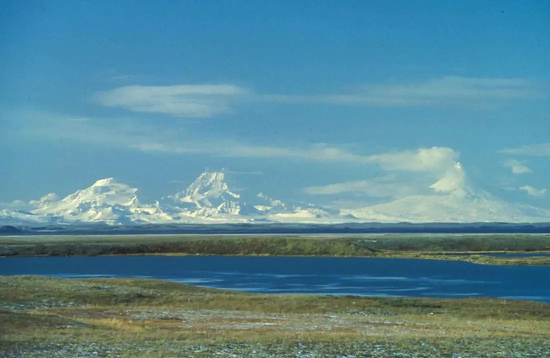 Unimak island peaks roundtop Isanotski Shishaldin volcano