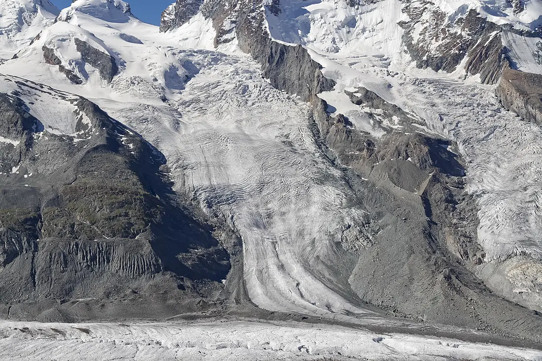Schwärzegletscher as seen from Gornergrat, Wallis, Switzerland, 2012 August